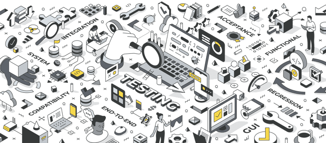 Software Testing Isometric Illustration